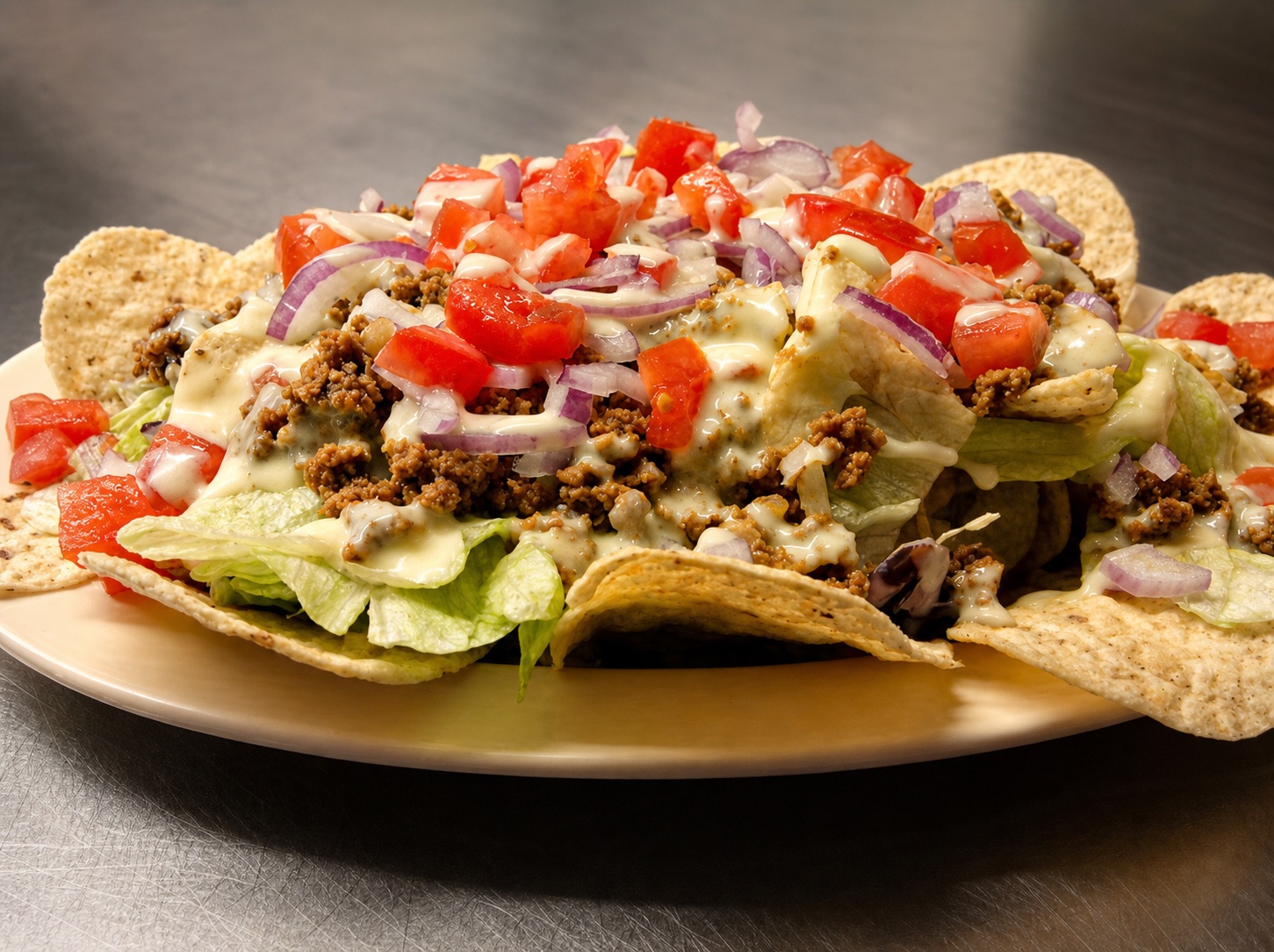 Taco nachos from Y-Not Pizza